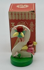 VTG Complete Sevi Wooden Birthday Cake Toppers Handmade In Italy Set of 11
