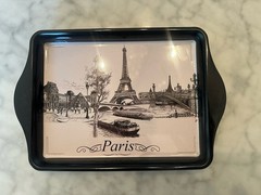 Decorative Small Metal Tray From Paris, France (Pic of Eiffel Tower) – NEW