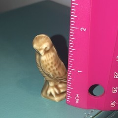 Red Rose Tea WADE Whimsies Porcelain Figurine Brown Hawk Fun