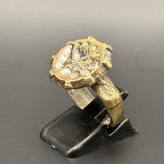 Ancient near eastern Roman Ring bronze ring with engraved bezel Size 7 Ring