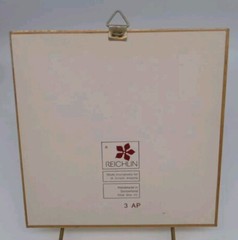 Vintage Gold Framed Dried Pressed Flowers Butterfly Reichlin Switzerland 5 X 5