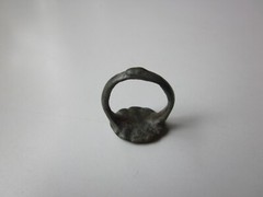 very rare ancient Viking engraved massive bronze ring with runes. IX – X AD.