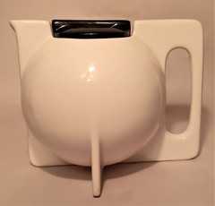 BAUHAUS MOVEMENT vtg modernist design table art sculpture teapot pop black white