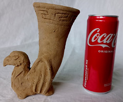 300 BC Beautiful Ancient Roman Clay Terracotta Drinking Rhyton Museum Quality