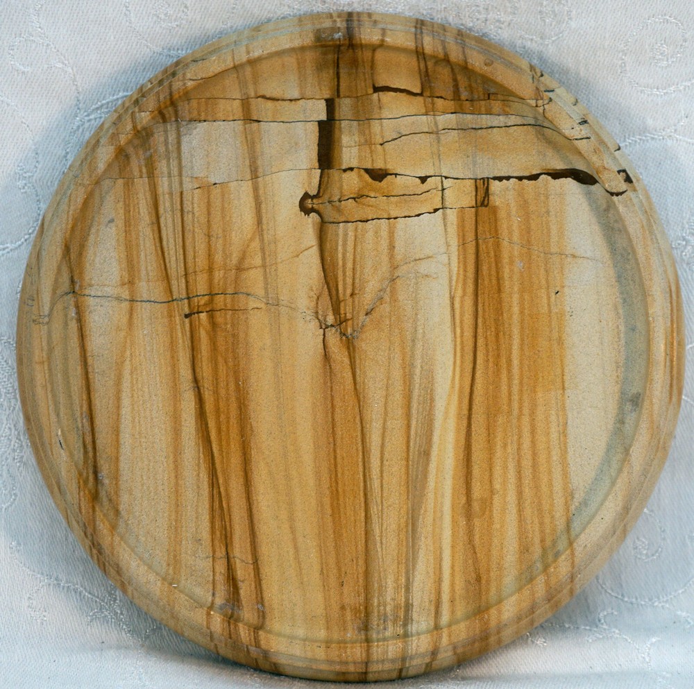 Picture Jasper Stone Vase / Bowl Display Stand
