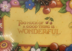 NEW Mary Engelbreit Paper Placemats 16”x11.5” Set Of 6 “Too Much of a Good…”