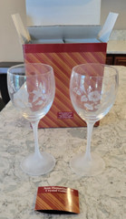 New 2 Avon Hummingbird 24% Lead Crystal Etched 7 7/8″ Tall Iced Tea Goblets