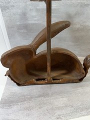 Vintage Cast Iron Rabbit Candlestick Wall Sconce Large 24″ Long Leaves