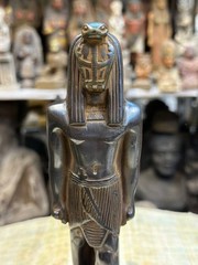 Solid Stone Ancient Egyptian Antiques Wadjet Uraeus Statue Artifact Figurine