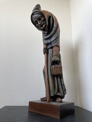 Huge Josue Alvarado Figure Modernists Wood Sculpture Mid Century Modern Mcm Era