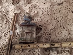 Vintage 1990’s Ceramic Cottage Teapots NOS Decorative Knick Knack