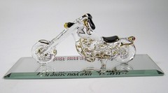 Glass Baron Motorcycle Chopper, Ride It Like You Stole It Glass Figurine #4173