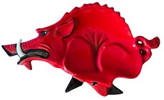 VINTAGE 1980’S 14×8 ARKANSAS RAZORBACKS CERAMIC CATCH ALL DISH VG+ FREE SHIPPING
