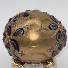 SIGNED Nannette Fenn “Eggs”traordinaire Designs Floral Faberge Inspired Egg USA