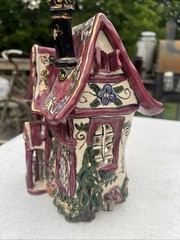 Vtg Blue Sky Clayworks Cozy Corner House Tea Light 2000 10x6x6” Heather Goldminc