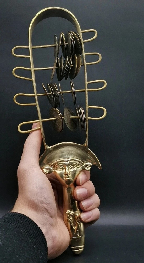 Authentic Copper sistrum of Hathor Rare Ancient Egyptian Antiquities Egyptian BC
