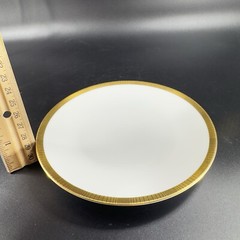 Rosenthal Germany 3680 White Gold Band Black Lines Round Plate Dish 6 Inch Set 6