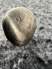 Silver Cufflink/Button. Treasure Item But Disclaimed. Paperwork Included. (e68)