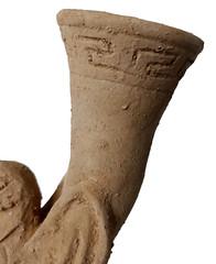 300 BC Beautiful Ancient Roman Clay Terracotta Drinking Rhyton Museum Quality