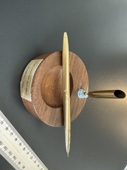 Ink Stand made from Teak of HMY Britannia Royal Yacht Original Antique Desk 1987
