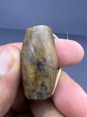Rare Ancient Old Natural Jade Stone Bactrian Bead From North Afghanistan