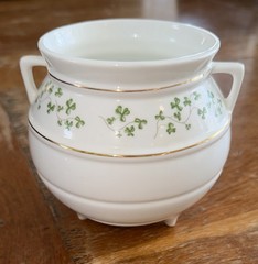 Vintage Royal Tara Fine Bone China Shamrock Hand Made Footed Bowl St. Pat’s Day