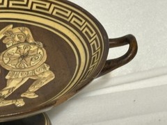 Handpainted Greek Footed Bowl