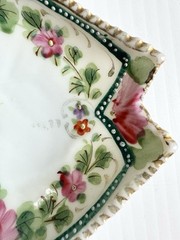 Lovely Vintage Art Nouveau Handpainted Porcelain Bone China Trinket Dish