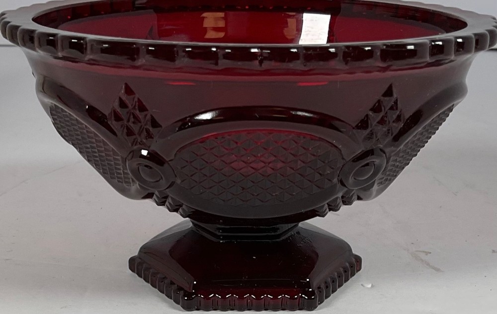 Vintage Avon 1876 Cape Cod Ruby Red Candy Dish