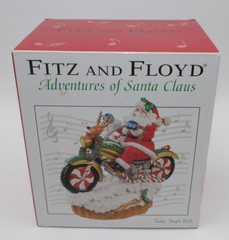 Fitz & Floyd Adventures of Santa Claus Motorcycle Musical Figurine Jingle Bells