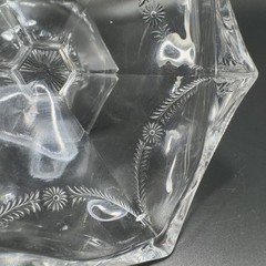 Edwardian Era McKee Glass Fern Garland Daisy Pattern Clear Manganese 365nm Glow