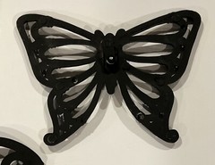 Vintage Homco/ Dart Butterfly Faux Rattan Wall Decor Set of 3, Made In USA