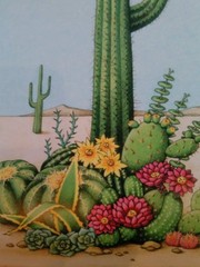 Mary Engelbreit THE WORLD IS FULL OF CACTUS Wall Art 10 3/4″ x 13″ Unframed