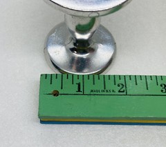 Vintage Abstract Aluminum Double Sided Figurine Display Stand Unique Art Decor X