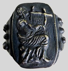 300 BC Ancient Greek Silver Ring God Orpheus bard legendary musician and prophet