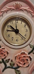 Unbranded Porcelain Rose Desk Clock Workig