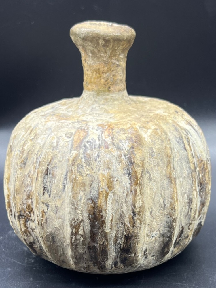 Un Touched Ancient Roman Glass Bottle in Perfect Condition C. 1st-2nd Century AD
