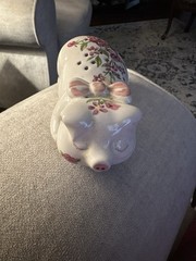 Avon 1978 Potpourri Floral Pig Hand Decorated Design Brazil Ceramarte Scented 5″
