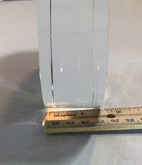 Sale Vintage Maxcrystal Circular Optical Crystal Piece W/ Polished Metal Star