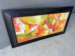 Brittini Painting Artist Abstract Modernist Pop Art Mid Century Mcm vintage