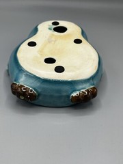 Blue Ceramic Owl Decorative Dish Plate Trinket Spoon Rest