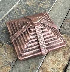 10 oz Pure .999 Copper Pyramid | Hand poured Fine .999 copper bullion