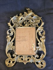 Antique/Vintage Victorian Brass Ornate Frame ANGELS Art Nouveau Flowing Lines