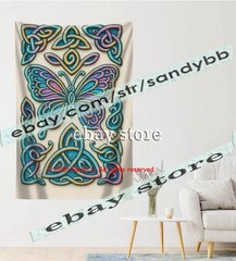 Celtic Butterfly Knot Tapestry 3D relief look Wall Art nature 39X59 in