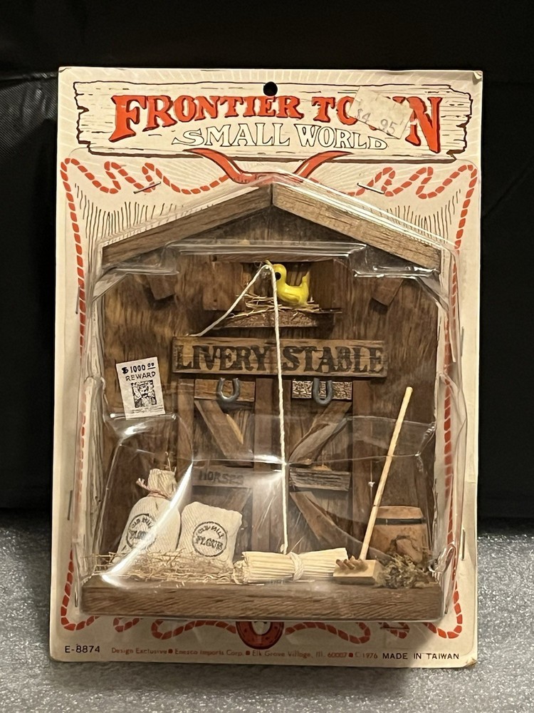 Enesco Small World FRONTIER TOWN, Livery Stable, In Original Packaging, 1976