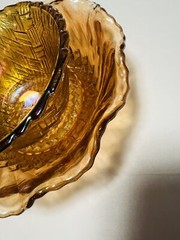 Vintage Carnival Glass Candy Dish Bowls Unbranded 6.5″