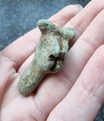 Rare Roman Candlestick Holder Zoomorphic Antique Metal Detecting Find AD 100-300