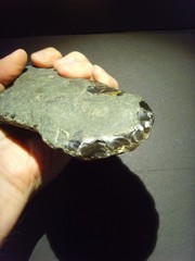 Lower Paleolithic – Large Acheulean ‘planular’ chopper c.450,000 BP.
