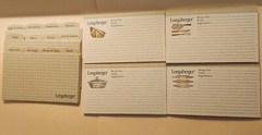 Longaberger 50 Recipe Cards 3×5 / 12 GINGHAM Dividers/Index: A-Z/Food Categories
