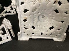 Vintage Cast Iron Metal Tabletop Candle Or Plant Holder Swivel Arms